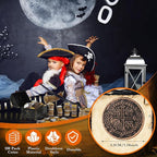 Hanaive 100 Pcs Pirate Coins Plastic Kids Fake Play Replica Spanish Doubloons St. Patrick's Coin for Pirate Party Treasure Chest Board Games Tokens Toys Cosplay (Gold, Silver, Bronze,Round)