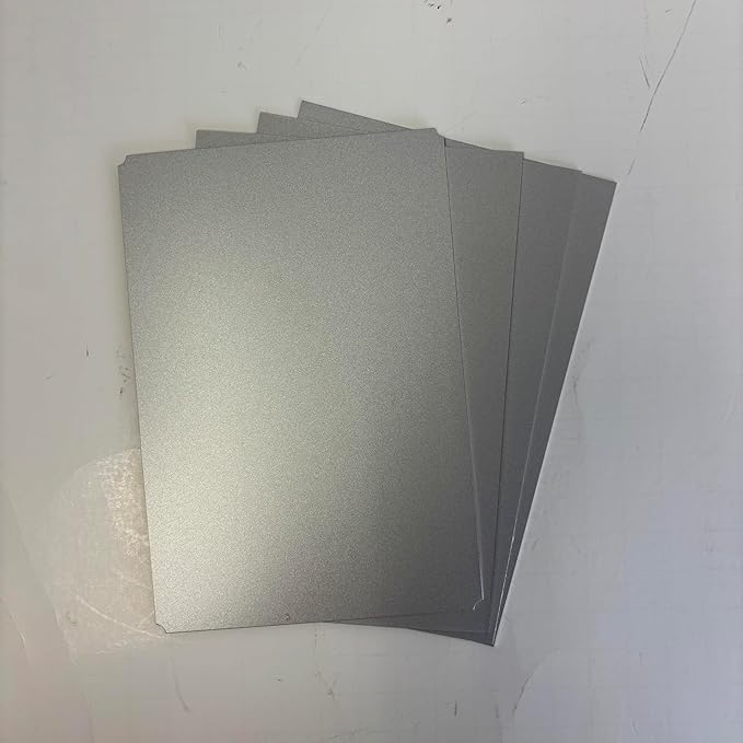 Blank Metal Plates for Laser Engraving - 4 Pack | Aluminum Sheets 0.020" Thick | CO2, Diode, Fiber Laser Compatible | Multiple Sizes & Colors (Silver (engraves black), 1x11.25 inch)