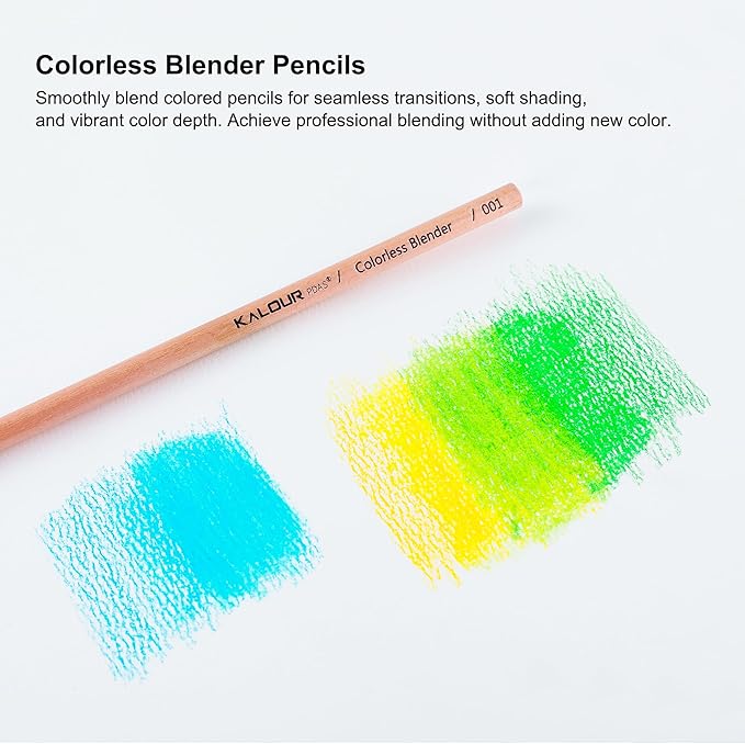KALOUR Colored Pencil Accessory Kit,with Blenders,Erasers and Sharpener.perfect for Blending Softening Edges,ideal for Coloring Book,Art Supplies for Artists Beginners