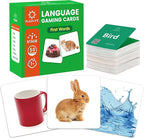 50 First Words Flash Cards for Baby with Fun Videos| Extra Thick Picture Cards for Speech Therapy Noun Cards for Kids Speech Delays| Aba Therapy, Autism Learning Materials ESL Teaching