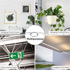 Adjustable Picture Hanging Wire 2PCS Mirror Frame Kit 2m x1.5mm Heavy Duty Stainless Steel Rope for Mirror Hanging Hardware,Light Lamp,Billboards,Basket Flowerpot Hold Up to 20kg
