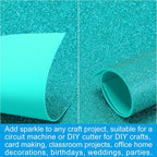PATIKIL 2mm(1/10") Thick Non Adhesive Glitter Foam Sheet 16x24inch(40x60cm) Blue Green, EVA Shiny Foam Board for Craft, 6 Pcs