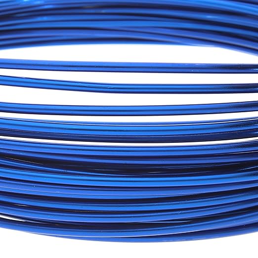 The Beadsmith Anodized Aluminum Wire – 12 Gauge – 39 feet – Blue Color – Bendable Craft Wire Used to Jewelry Making, Wire Wrapping, Sculpting, Floral, Modeling and Other DIY Arts & Crafts
