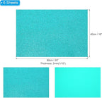 PATIKIL 2mm(1/10") Thick Non Adhesive Glitter Foam Sheet 16x24inch(40x60cm) Blue Green, EVA Shiny Foam Board for Craft, 6 Pcs