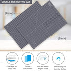 Headley Tools Thickened 24 x 36 Inch Self Healing Cutting Mat, Durable A1 Double Sided 5-Layer Craft Cutting Board for Fabric, Quilting, Sewing, Hobby, Scrapbooking, Arts and Crafts Project, Dark Gray