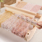 PURCOULEUR 12 Inches Rigid Heddle Loom, Wooden Weaving Loom for Adults, Multi-Craft Frame Loom for Beginners, Threads Warping Frame with Pegs and Yarn Stand, Weaving Loom Kit with Heddle Shed Stick
