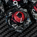 ARUOHHA DND Resin Dice Dragon Eye Dice Liquid Core Red Sharp Edged Dice Set with Gift Box, Polyhedral D and D Dice Set Role Playing Game D20 D12 D10 D8 D6 D4