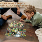 Wooden Puzzles for Adults, Fox Wooden Jigsaw Puzzle for Adults, 100 Piece Unique Animal Shape Wood Puzzles Adult, Birthday Party Gifts for Friends & Family Leisure Time Game Home Decor (S-8.5*8.1in)
