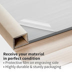 Trotec TroLase Lights | 24"x12"x1/250"(0.1mm thick) | Adhesive-Backed Flexible Laser Engraving Sheet/Film for Decal & Label | Double Color Plastic Sheet for Engraving | Brushed Silver/Black | 10pcs