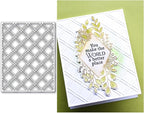 Cutting Dies Metal Stencils Scrapbooking Tools Flowers Lace Frame DIY Embossing Template for Paper Card Making Album Arts Crafts Supplies (Square Hollow background-11.1x14.3cm)
