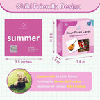 54 Advanced Word Noun Flash Cards for Kids 3-5, Vocabulary Cards with Pictures, | Toddler Flash Cards for Learning English Words| Seasons flashcards| ABA Therapy & Speech Therapy Materials