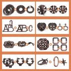 8 Pcs Brain Teaser Puzzles for Adults Teens - Metal Puzzles 3D Puzzle Game Toys for Adults Teens - Unlock Interlocking Puzzle Adult IQ Education Smart Toys