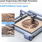 Creality Falcon 5W Laser Engraver Machine with Honeycomb Laser Bed 500x500, 10000mm/min, 72W High-Precision Laser Cutter for Wood, Acrylic, and Metal, Easy Setup and Out-of-The-Box