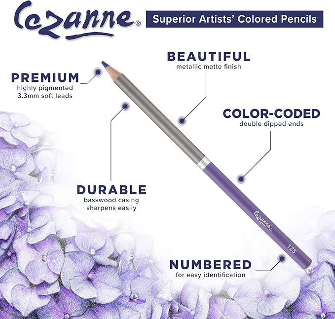 Creative Mark Cezanne Premium Colored Pencils Emerald 6 Pack - Highly-Pigmented Drawing Pencils - Coloring Pencils for Drawing, Blending, Coloring, and More
