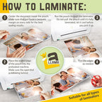 Thermal Laminating Pouches, Matte Finish, 2.6 x 3.9 Inches, 5 Mil Thick, 50 Pack, Suited for Business Card Size Laminating Sheets 2 x 3.5