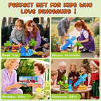 100PCS Dinosaur Magnetic Blocks for Kids: 1" Magnetic Building Blocks for Kids Ages 4-8 8-12, Magnet Cubes Sensory STEM Stacking Toys for Boys & Girls,Christmas Birthday Gifts for Toddler Ages 3+