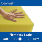 FoamRush 3" x 24" x 24" Water-Resistant Dry Fast Outdoor Upholstery Foam Sheet for Outdoor & Marine Furniture (Chair Cushion Foam for Patio Furniture, Boat Seat Cushion Replacement)