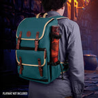 ENHANCE Designer Edition TCG Backpack - MTG Deck Bag Card Binder Space, TCG Deck Box Storage, MTG Playmat Holder - Card Storage Compatible with Magic the Gathering, Pokemon, Lorcana (Canvas Green)