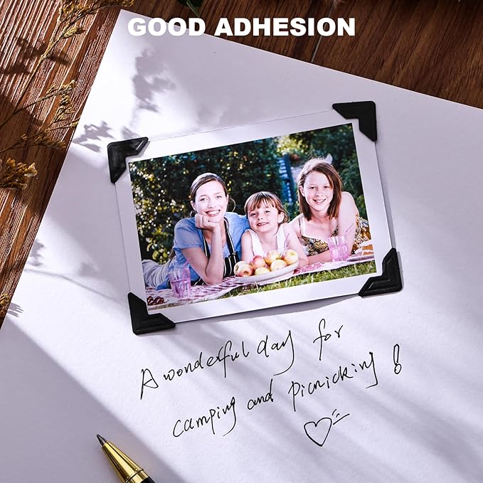 360 Pcs Photo Corners Self Adhesive, Scrapbooking Photo Mounting Corners, Black Photo Mounting Corners for DIY Scrapbook, Photo Album, Memory Books, Picture Frames by CHIALLCO