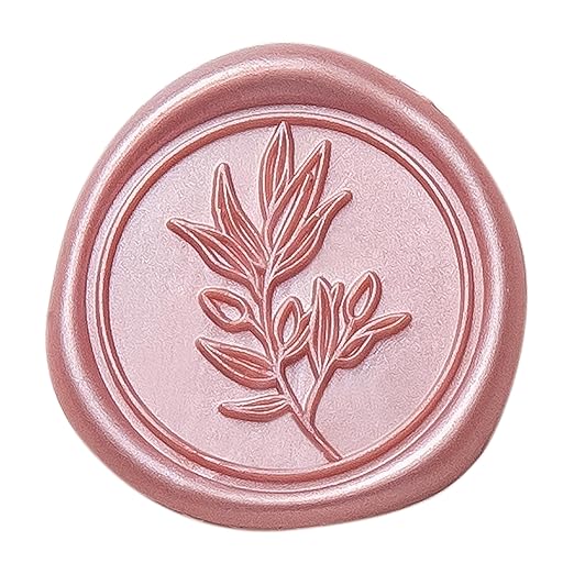 PONATIA Wax Seal Stickers -Rose Gold Wedding Invitation Seal Stickers, 50 Pcs Self- Adhesive Stickers, Perfect for Invitation Cards, Envelopes Christmas Cards, Gift Wrapping, Party Menu Decor