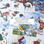 Mystery Pack Decoupage Paper Napkins, 20-ct Assorted Surprise Napkins, Decorative Napkins for Art Craft Junk Journal, Scrapbooking, 20 Different Winter Designs
