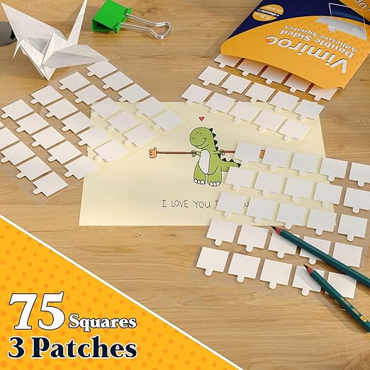 0.99'' Double Sided Sticky Tack, 75pcs Removable Mounting Putty, No Trace Adhesive Putty, TackPutty for Wall Hanging, Crafts, Posters, Picture Classroom Decoration Museum