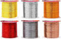 Mandala Crafts 20 Gauge Anodized Aluminum Craft Wire for Jewelry Making - 450 FT Colored Flexible Silver Copper Light Gold Gray Gold Red Wire - Bendable for Bonsai Armature Crafting Sculpting
