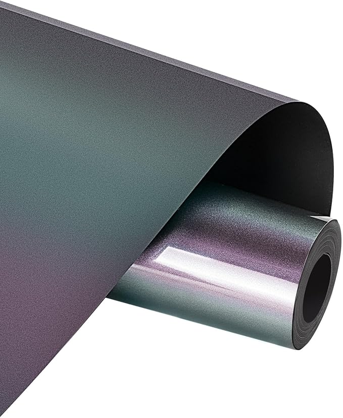 HTVRONT Chameleon HTV Heat Transfer Vinyl - 12" x 8ft Bronze Turns Purple HTV for Shirts, Iron on Vinyl for All Cutting Machine - Easy to Cut & Weed for Heat Transfer Design