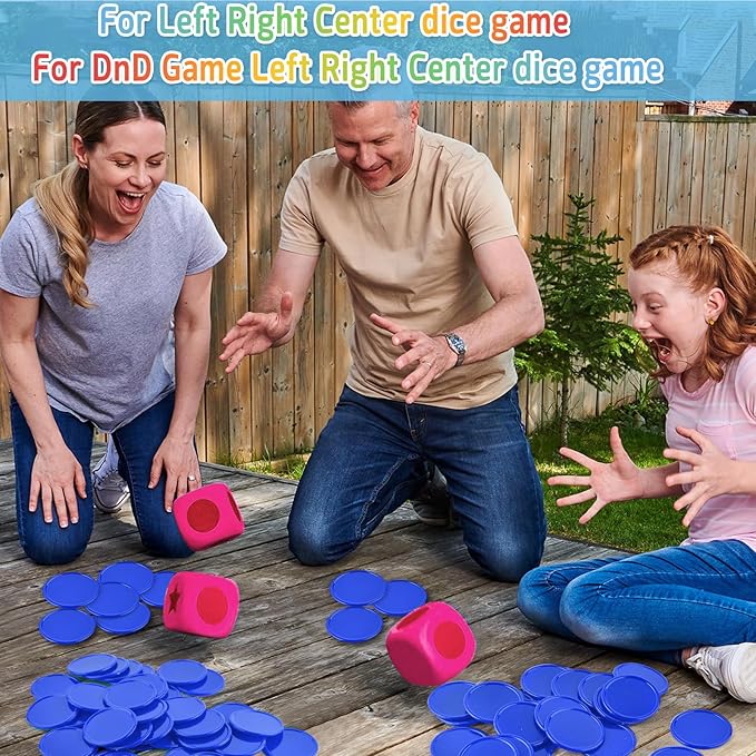 Coopay 1 1/2 Inches Plastic Poker Chips Learning Counters Disks Bingo Chip Counting Discs Markers for Math Practice and Poker Card Game Tokens, Teaching Rewards, 200 Pieces (Blue)