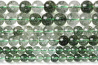 36PCS 10MM Green Crackle Phantom Ghost Crystal Beads for Jewelry Making DIY Bracelet Necklace Accessories 15" Energy Healing Power Stone Beads