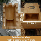 Bamboo Dice Tower DND Dice Roller, Foldable Magnetic Die Roller Castle for Dungeons and Dragons, Board Game, D&D Tabletop Game and RPG Games