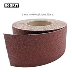 80 Grit Sandpaper Roll, 3 Inch x 49 Feet Emery Cloth Roll Aluminum Oxide Abrasive Paper Roll Continuous Sandpaper for Metalworking, Woodworker, Furniture Repair, Sanding Automotive Plumbing