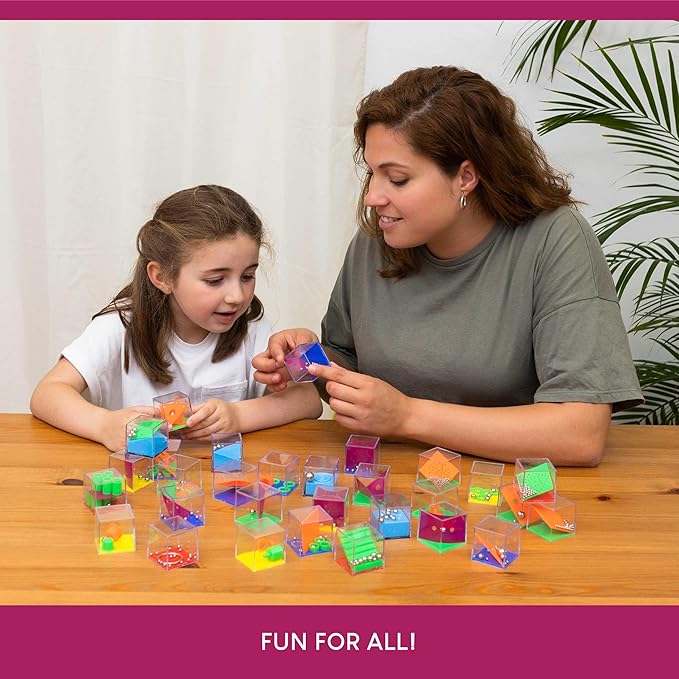 BONNYCO Brain Teaser Puzzles Cubes Kids Party Favors Pack 30 Pinata Goodie Bags Stuffers for Kids 3-5 4-8, Return Gifts for Birthday Party | Mini Puzzle Games, Classroom Prizes | Rewards Stocking