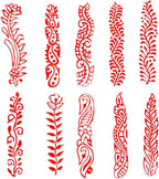 Royal Kraft Border Wooden Printing Stamps (Set of 10) - DIY Henna Fabric Textile Paper Clay Pottery Blocks Htag2199