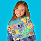 Fashion Angels Disney Stitch Color & Collage Design Set, Includes 15 Colorable Posters & 7 Sticker Sheets, Ideal Crafts Activity for Kids Ages 8 and Up