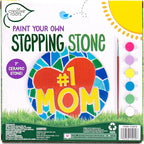 Creative Roots Paint Your Own #1 MOM Stepping Stone, Craft Kits for Kids, Ceramics to Paint, Ages 6+