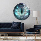 My Photostation.com 39,4''(100cm) Diameter Mystical Dragon Eye Round Glass Wall Art Tempered Glass Printing Wall Decor Large Wall Art Wall Hangings