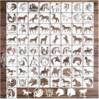 Small Stencils for Painting on Wood Reusable, 3 Inch Reusable Stencil for Craft Ornament Paint Template Stencils for Wall Card Rock Wood Signs Coasters Canvas Home Decor (Horse)