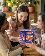 Rolife DIY Miniature House Kit Leisure Tea Time, 3D Book Nook Openable Bookshelf Decor for Adults, Mini Model House Kits, DIY Crafts Kit Halloween for Adults (Leisure Tea Time)