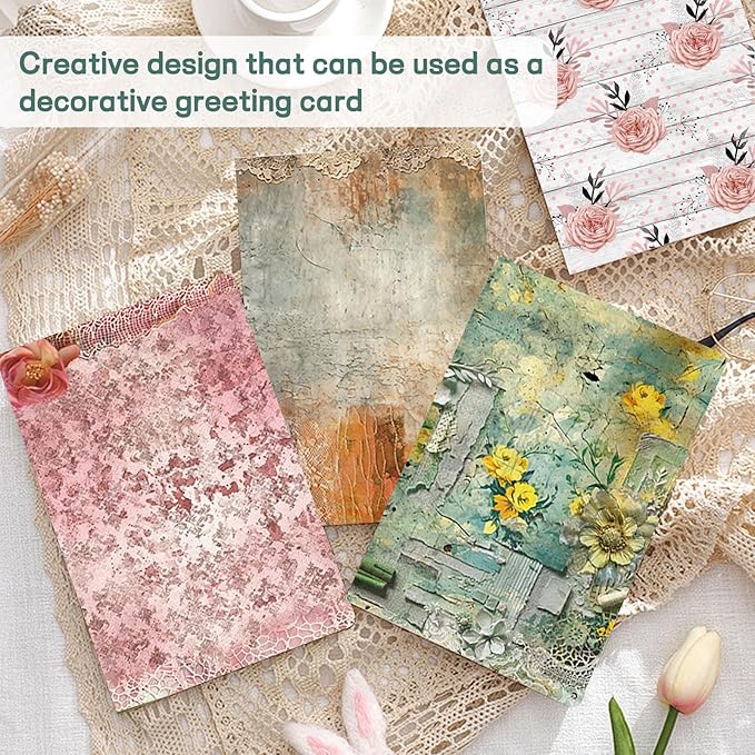 Scrapbook Paper 12x12 inch, 24 Sheets DIY Origami Decorative Craft, Double sided printing, Photo Album Decor Wooden-free Paper for Gift Wrapping Card Making Collage Album Decorative (Pink)