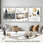 Artmag Magnetic Poster Hanger Frame, 16x24 16x22 16x20 Light Wood Wooden Magnet Canvas Artwork Print Poster Hangers Frames Hanging Kit (Grey, 16")