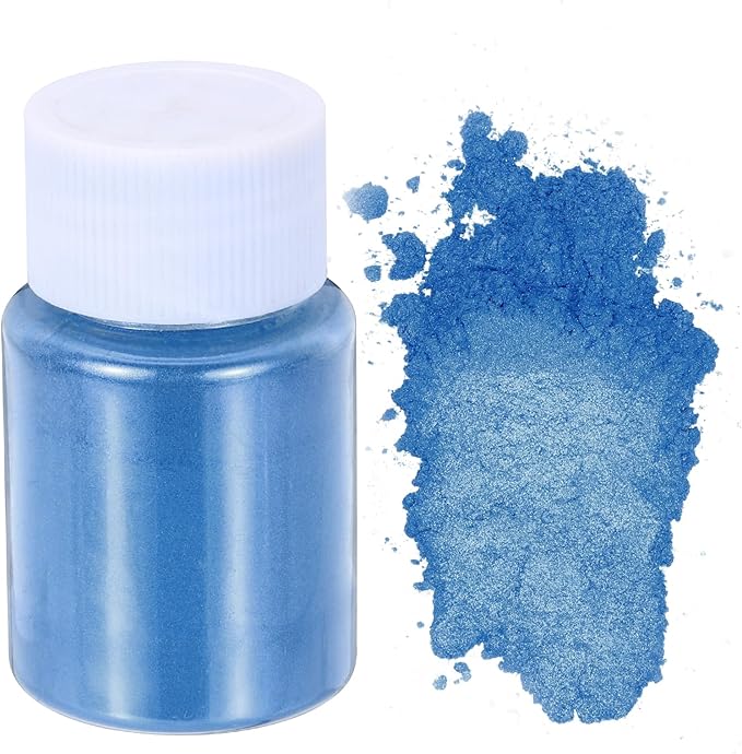 uxcell 10g/0.35oz Cosmetic Grade Mica Powder, 600 Mesh Mica Powder Natural Resin Epoxy Pigment Powders for Casting Resin, Candle Dye, DIY Nail Polish and Lip Gloss, Navy Blue