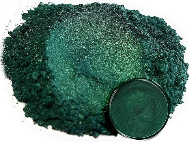 Eye Candy Pigments Premium Green Mica Powder - Dark Ocean Green (50gr) - for Epoxy, Resin, Soap, Paint, Woodworking, Acrylic Pouring, Bath Bombs, Fishing Lures - DIY Arts and Crafts Additive