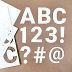 209 Pcs 3 in. White Bulletin Board Letters & Numbers, Capital Letters, Numbers, Punctuation, US Made Card Stock Punch Out Letters for Poster, Bulletin Board, Classroom