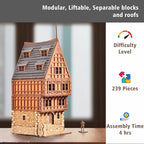Cooper Rowhouse DIY Wooden Building Kit for Teens and Adults, Suitable for Playing with Family - Realistic