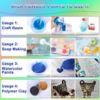 Matio Sky Blue Mica Powder for Epoxy Resin, 1.8oz/ 50g Pearlescent Effect Mica Powder Natural Color Pigment for Soap Making, Bath Bomb, Candle Dye, Resin Craft, Paint, Nails Art, Jewelry,Slime Pigment