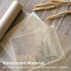 MLNSUNNY 13.8" x 787" Antiqued Tea Bag Paper Roll - Wet Strength Tissue for DIY Art, Tracing, Collage, Book Binding Repair | Handmade Lanterns & Cyanotype | Vintage Craft Decorative Paper