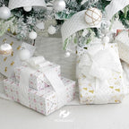 HUIHUANG White Glitter Wired Ribbon for Christmas Tree 2.5 inch White Diamond Mesh Wire Ribbon for Tree Decoration, Wreaths, Garland, Gift Wrapping, Large Bows Making, Home Decor -10 Yards