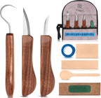 Beginner-Friendly Wood Carving Kit, 3pc Whittling Knife Set with Wood Carving Knives, Spoon Carving Knife, Basswood Blocks, & Fun Learning Videos, Wood Whittling Kit for Beginners from Schaaf Tools
