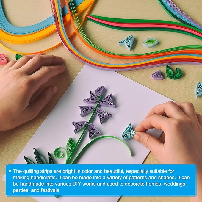 PATIKIL 360pcs Quilling Paper Strips Paper Flowers Quilling Kits 3/8"(10mm) Origami Paper for Adults Beginner Art Craft, 21"(54cm) Dark Green